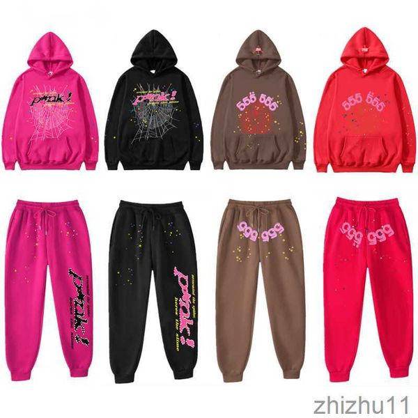 Designer-Herren-Trainingsanzug, Luxus-Sweatshirt, Spider 555, modischer Sweatsuit, Mann, Sp5der, Young Thug 555555, Pullover, rosafarbener Damen-Trainingsanzug, 8YMM S1M6