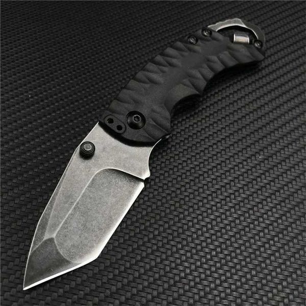 Нож Shuffle II 8750 Ручной мини-складной охотничий нож Blackwash Tanto Plain Edge 8Cr13Mov Blade Wilderness Тактические ножи для выживания