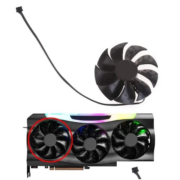 Fãs Coolings Computador 86mm Cooler Fan 4Pin 12V 0.55A Pld09220S12Hh VGA Placa Gráfica para Evga Geforce Rtx3070 3070Ti 3080 3080Ti 3090 OTQB3