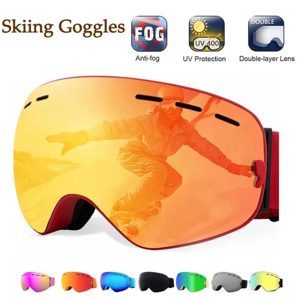 Güneş gözlüğü kayak gözlükleri erkekler kadınlar snowboard gözlükleri kış açık kar güneş gözlüğü UV 400 çift katmanlar lens antifog kayak gözlükleri