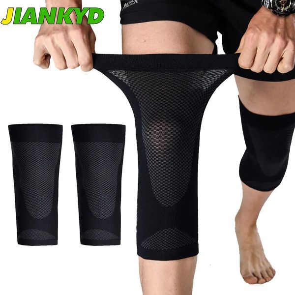 Joelho suporte cinta ultra fina compressão joelho manga para artrite conjunta esportes fitness ciclismo correndo protetor joelheiras 240108