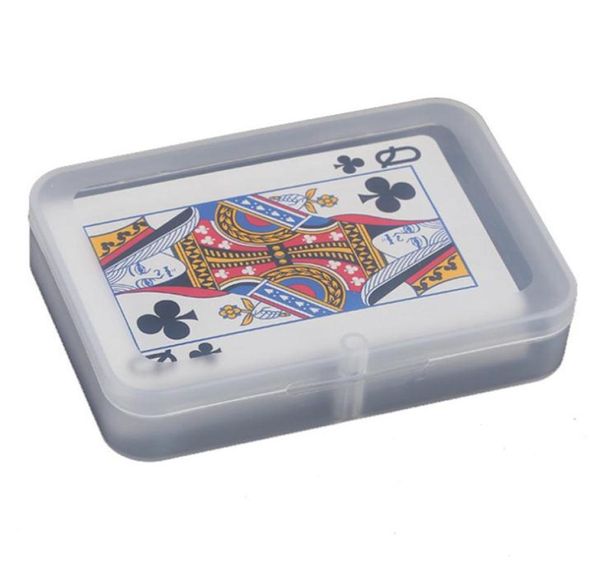 Carte da gioco trasparenti Scatola di plastica Scatole di immagazzinaggio PP Custodia da imballaggio CARTE larghezza inferiore a 6 cm DA2767477116