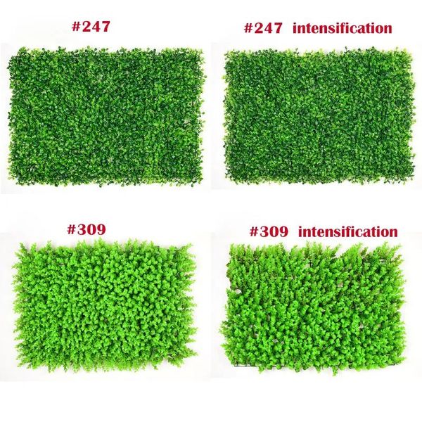 Dekorationen Atificial Rasenwand Mailand Eukalyptus Plastische Proof gefälschter Gras Rasen 60*40 cm Outdoor Efeu Zaun Busch Pflanzen Wandgarten Dekorationen