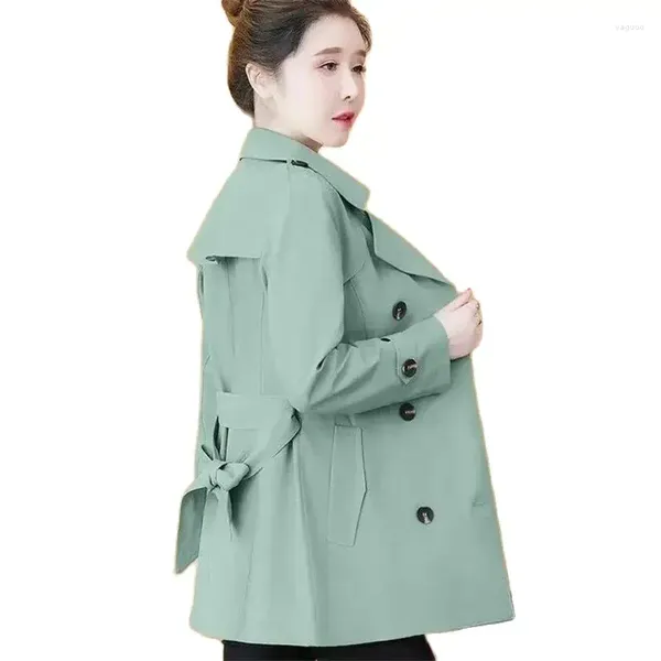 Trench da donna femminile 2024Giacca a vento coreana Primavera Autunno Allentato Aura straniera Cappotto doppiopetto versatile da donna di fascia alta