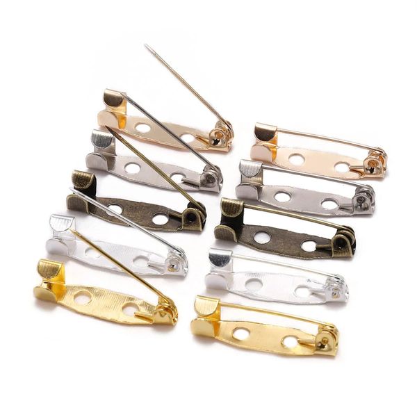 50 pçs 152025303540mm broche clipe base pinos broche pino base configurações base em branco para diy jóias fazendo suprimentos 240106