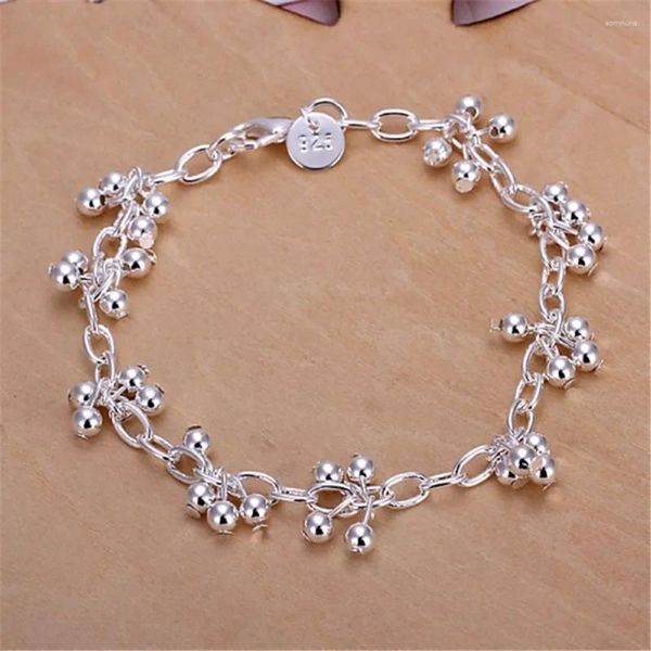 Charme Armbänder Schöne Elegante Hochzeit Frauen Silber Überzogene Kette Armband Perlen Mode Wunderschönen Schmuck Großhandel JH085