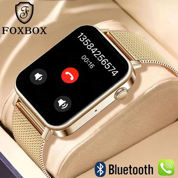 Часы FOXBOX Женские часы для женщин Модные умные часы 2022 Bluetooth Call SmartWatch Пульт дистанционного управления Фотографирование Часы Smartband