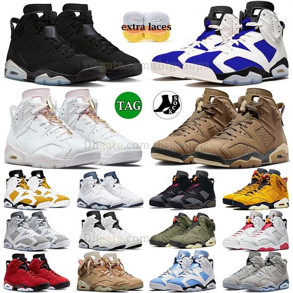 Top Quality Jumpman 6 6s Sapatos de Basquete Royal Blue Gold Hoops Gore-Tex Brown Kelp Chrome Homens Mulheres Sapatilhas Cool Grey Universidade Azul Amarelo Ocre Treinadores Ao Ar Livre