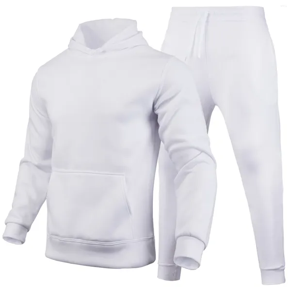 Tracksuits masculinos tendência todos tomam pulôver com capuz terno homens e mulheres com a mesma versão coreana solta espessada da primavera outono