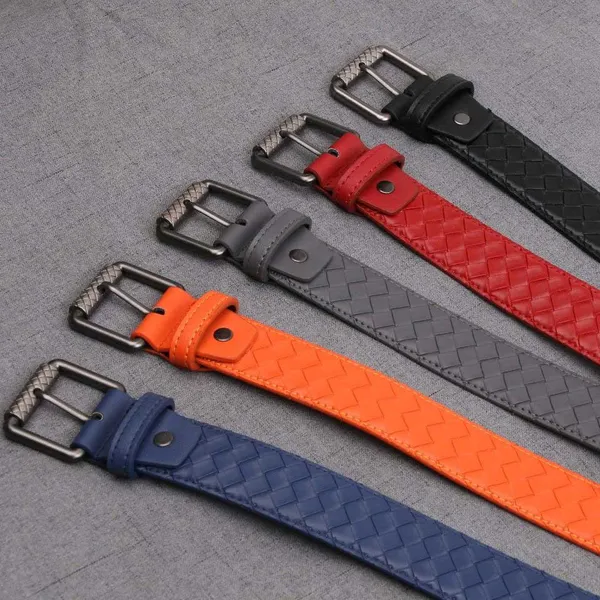 Großhandel Belt Designergürtel für Männer Frauen Luxusgürtel Vintage -Schnalle -Gürtel Top -Qualität -Wove -Bund mit Kasten 5 Farben