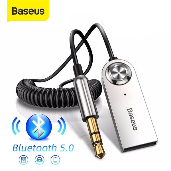 Connettori Baseus Aux Ricevitore audio Bluetooth Adattatore USB wireless 5.0 per Sparker Kit vivavoce per auto Audio Musica Trasmettitore Bluetooth