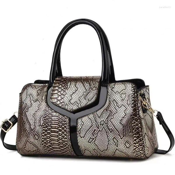 Sacos de noite mulheres cobra padrão de pele bolsa bolsa 2024 moda alta qualidade única senhoras grande capacidade ombro crossbody