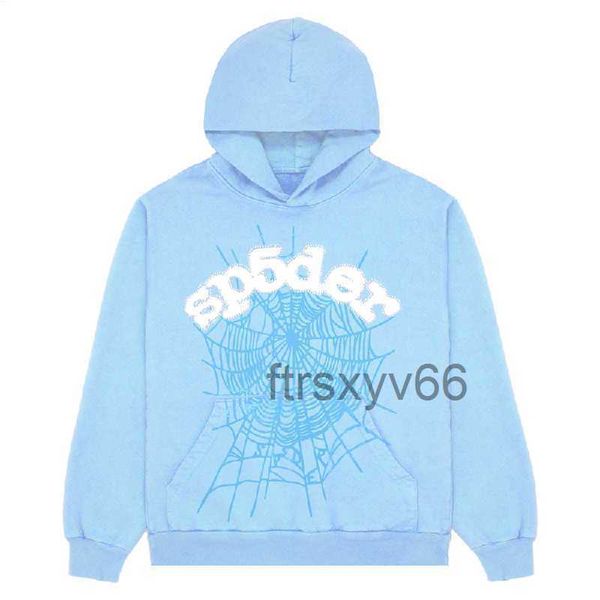 Sweatshirts Herren Spider Hoodie Sky Blue Sp5der Männer Frauen 1 Hip Hop Young Thug Sp5ider Hoodies World Wide 555555 Print Pullover Rcjt001 VFF1