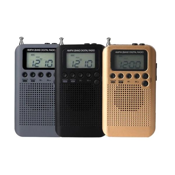 Radyo FM/AM Fullband Multiband Dijital Tuner Fullwave Bant Alıcı Mini Radyo Anten Yerleşik Hoparlör HRD104