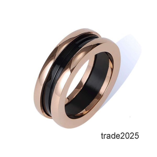 Anel de designer novo design de alta qualidade anéis de banda de titânio jóias clássicas homens e mulheres casais anéis de cerâmica