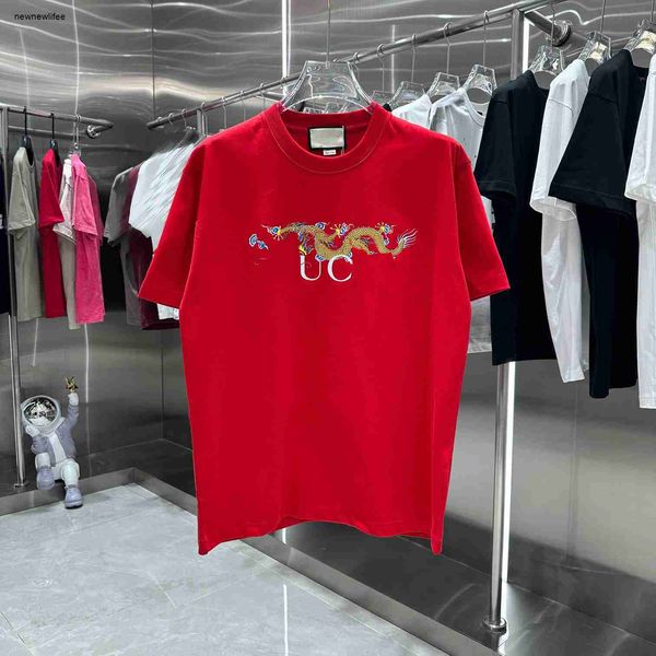 magliette firmate da uomo di marca di abbigliamento per top estivi da uomo moda drago stampa logo camicia da uomo girocollo gen 08
