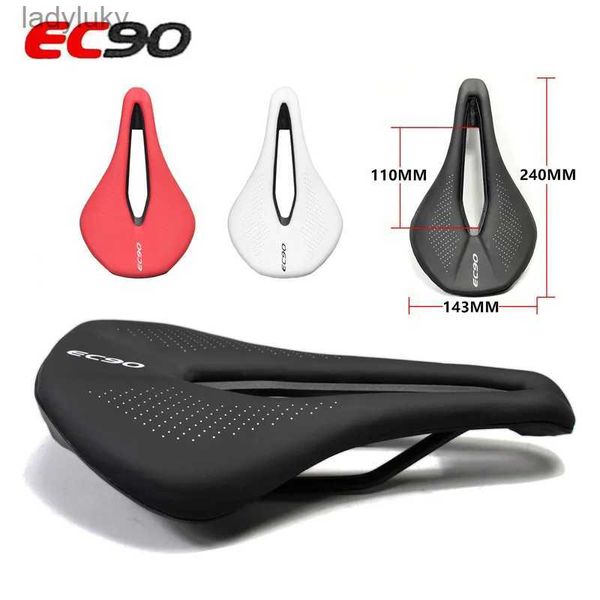 Bike Saddles EC90 Saddle MTB Road Bikes Sillin PU Ultralight Breathable Comfortable Seat Cushion Mountain Bike Racing Saddle Parts ComponentsL240108