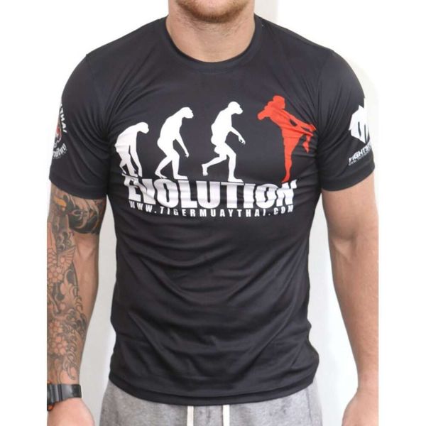 T-shirt ad asciugatura rapida MMA Fight Sports Fiess Tiger Comprehensive Fighting Training Muay Thai Sanda Corsa per il tempo libero