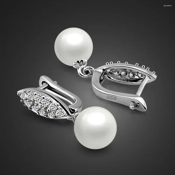 Orecchini pendenti stella stesso paragrafo moda argento sterling 925 perla nappa gioielli all'ingrosso lungo vintage