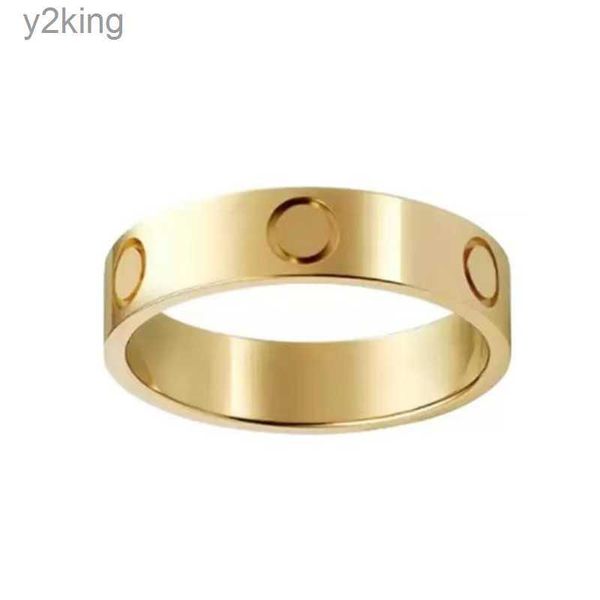 Amor parafuso anel masculino anéis clássico titânio aço designer para mulheres presentes de luxo mulher menina ouro prata rosa 5mm jewlery usxg