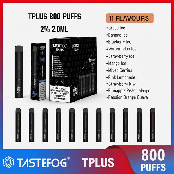 Heißer Verkauf Tastefog Tplus 800 Puffs Einweg-Vape Mini Vape Pen Tpd/Ukca/CE-Zertifizierung