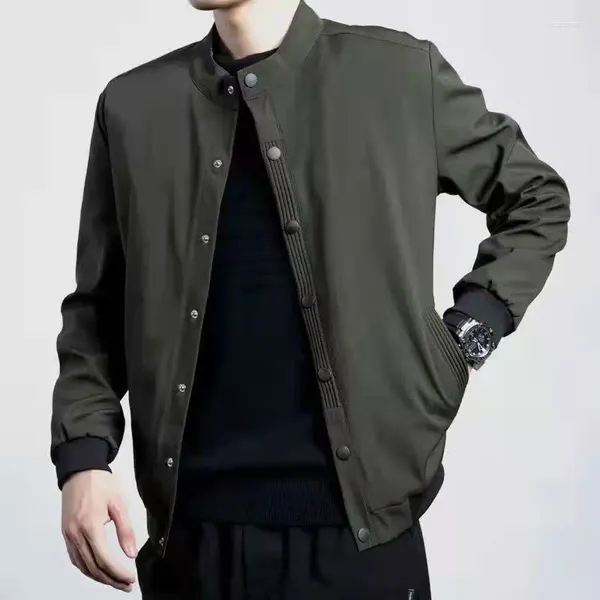 Giacche da uomo Giubbotto bomber da uomo Primavera Autunno Giacca a vento Plus Size Cappotto militare monopetto a maniche lunghe Abbigliamento di alta qualità