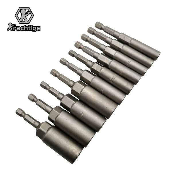 15 pièces 10 pièces 80mm longueur approfondir écrou électrique jeu de forets 5519MM adaptateur de douille à Impact pour outils 635MM Hex 240108