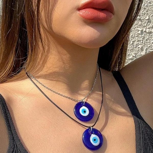 Anhänger Halsketten Modeschmuck Klassisches Geschenk Freundschaft Türkisches Halsband Böses Werkzeug für Frauen Amulett Halskette Blaues Auge