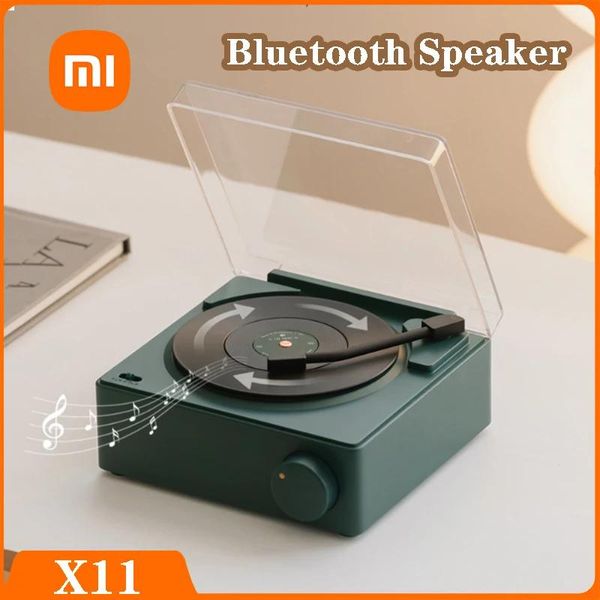 Alto-falantes Xiaomi Youpin Bluetooth Speaker Desktop Mini Music Player Portátil Moda Retro Bluetooth Despertador Subwoofer de Alta Qualidade