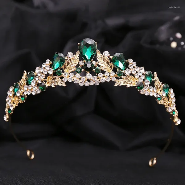 Fermagli per capelli Foresta Sposa Principessa ereditaria Strass Fiore di cristallo Diademi Diadema nuziale per abiti da sposa Accessori per gioielli