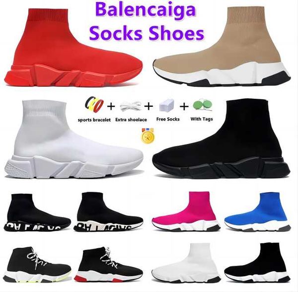 Designer di alta qualità Scarpe casual Calzini scarpe firmate da uomo da donna calze da allenatore di velocità stivali velocità corridori di scarpe scarpe da ginnastica da corsa Maglia da donna Scarpe da ginnastica da passeggio TN