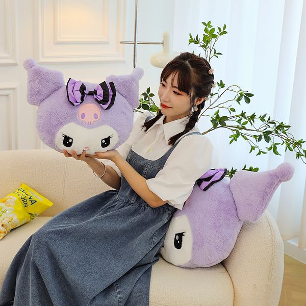 Kawaii Kuromi peluche 50 cm morbido Kuromi peluche cuscino peluche bambole all'ingrosso per bambine