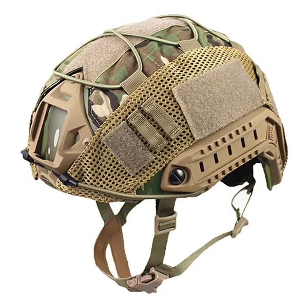 1 PZ Copertura del casco tattico per Casco MH PJ BJ veloce Airsoft Paintball Copertura del casco dell'esercito Accessori militari Casco da ciclismo Net 240106