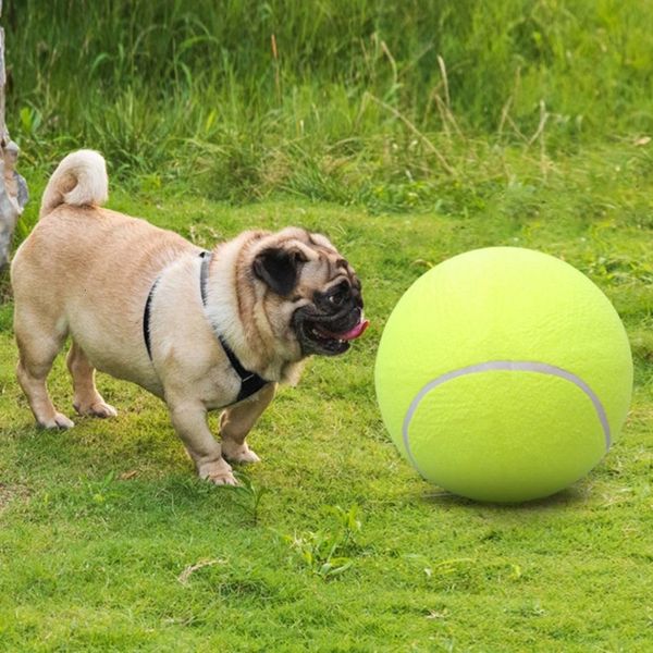 205 cm Haustier-Hundespielzeug, Tennisball, Trainingsspielzeug, aufblasbare, übergroße, riesige Kaubälle aus Gummi für großen Welpenspaß, 240108