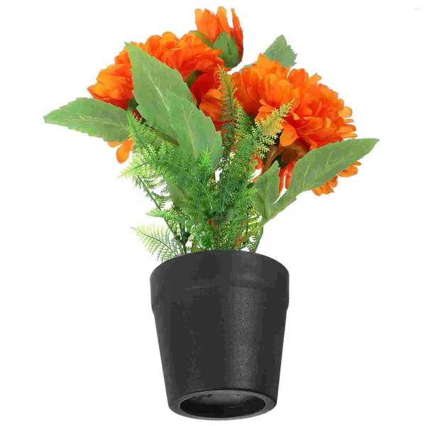 Dekorative Blumen, künstliche Topfpflanze, Desktop-Faux-Pfingstrosen-Ornament für Büro und Zuhause