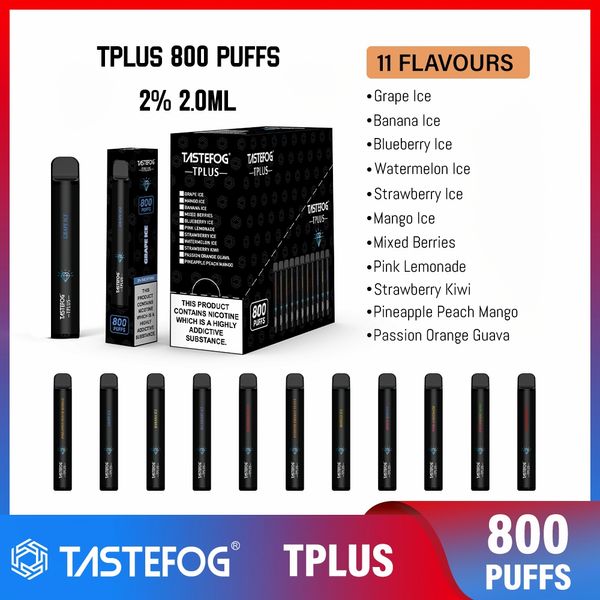 TASTEFOG Дешевая цена Vape 800 Puffs Tplus Eletronic Сигарета Одноразовая Vape на продажу по низкой цене