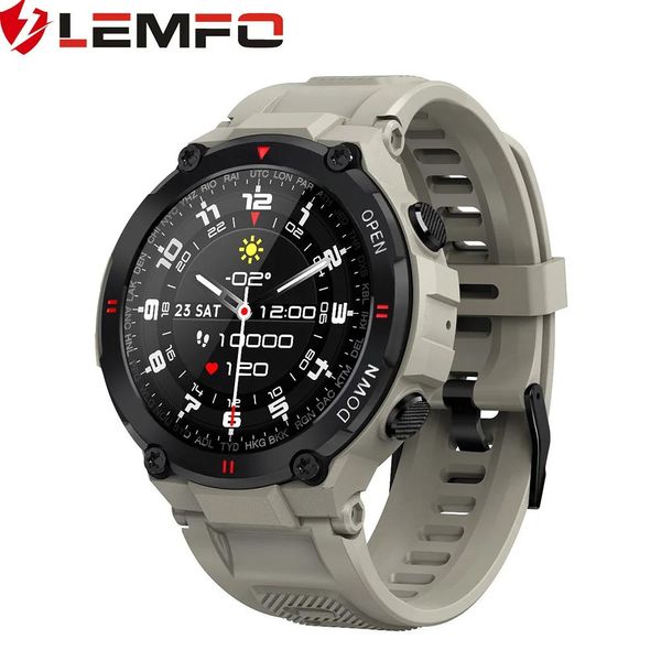 Relógios lemfo k22 relógio inteligente bluetooth chamada esportes relógios 400mah grande bateria smartwatch masculino feminino ip67 impermeável fitness 240*240hd