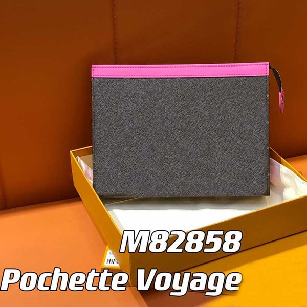 M82855 Designer Clutch Bag Homens Mulheres Carteira Top Quality Cosmetic Bag Business Travel Carteira Pochette Voyage Totes Satchel Envelope Bolsa Bolsa M61692 N41696