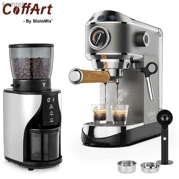 Macchina per il caffè Coffart di BioloMix Macchina per caffè espresso automatica da 20 bar con bacchetta per montalatte a vapore per caffè espresso Cappuccino LatteL240105