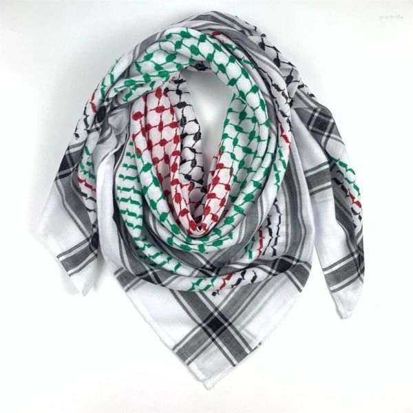 Шарфы Жаккардовый шарф с геометрическим рисунком Шема Квадратный шарф Кефия Многофункциональная бандана