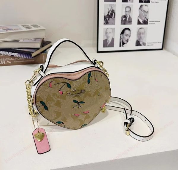 borse firmate da donna Borse a tracolla classiche Borsa tote da donna Totes Zaino moda Old Flower Love Box Borsa da donna Logo Borsa a tracolla a righe a cuore carino