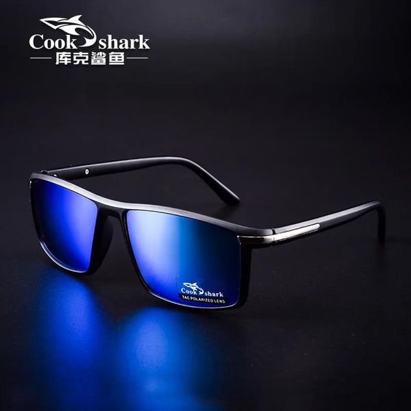 Sonnenbrillen Cook Shark Sonnenbrille Herren Polarisierte Sonnenbrille Fahrbrille Neue UV-Schutz-Fahrer-Nachtsichtbrille