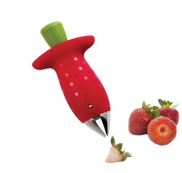 Roter Erdbeer-Schäler, Erdbeer-Top-Blatt-Entferner, Obst, Tomatenstiele, Obstmesser, Stielentferner, nützliche Küchenhelfer7206231