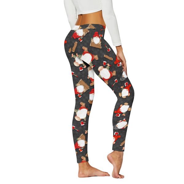 Yoga-Leggings für Damen, lässig, Weihnachtsmuster, Stretch, hohe Taille, Blumenmuster, Yoga, Laufen, Alltag, Schlangen-Leggings, niedrig