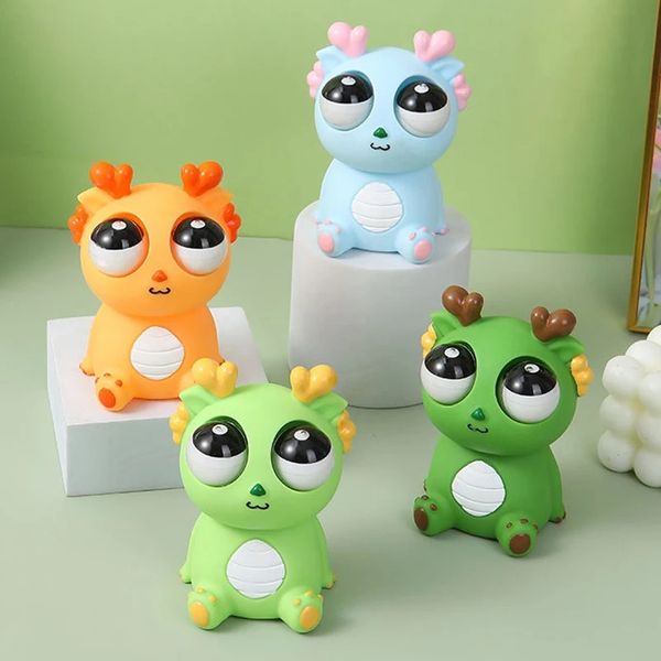 Gözbebekleri sıkıştırma oyuncaklar patent karikatür sevimli ejderha bebek yetişkin stres kabartma patlayıcı gözler şaka komik kaygı oyuncakları