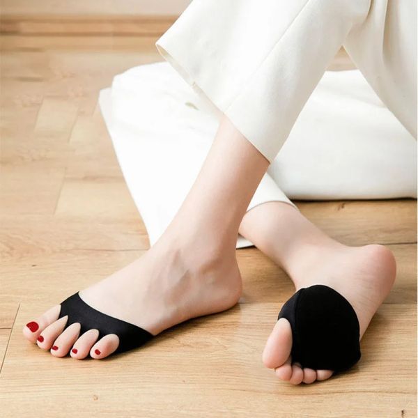 3 Paar Fünf-Zehen-Vorfußpolster für Damen, High Heels, halbe Einlegesohlen, Schwielen, Fußschmerzen, Pflege, absorbiert Stöße, Socken, Zehenpolstereinsätze