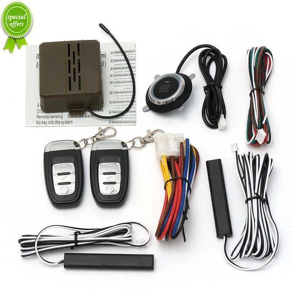 Peças novo 12v alarme de carro automático um botão de parada de partida do motor botão rfid bloqueio interruptor de ignição entrada sem chave sistema antifurto