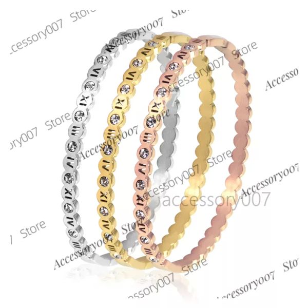 Designer-Schmuck-Armband, Stahl-Knöchelarmbänder für Damen, Gold, Silber, Rose, Unendlichkeitsarmreif, modische, bezaubernde Armreifen, Diamant