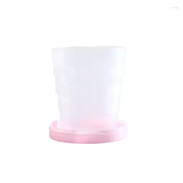 Bottiglie d'acqua 1 pz Tazza retrattile per cartoni animati Tazza da viaggio per esterni con stampa fine Collutorio portatile Utensili per bere pieghevole Blu.