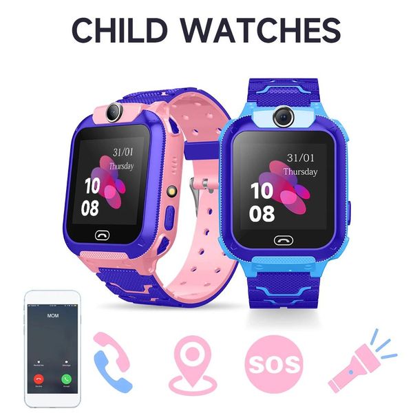Часы детские умные часы SOS телефон фото водостойкий фонарик с SIM-картой местоположение голосовой подарок для мальчиков и девочек умные часы для детей